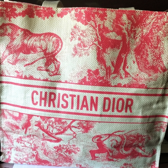 Dior Pink and Cream Tote Bag - Picture 1 of 5